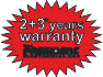 2+3 years warranty