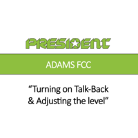 Turning on Talk-Back and adjusting the level