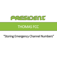 Storing Emergency Channel Numbers
