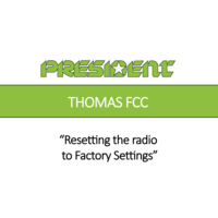 Resetting the radio back to factory settings