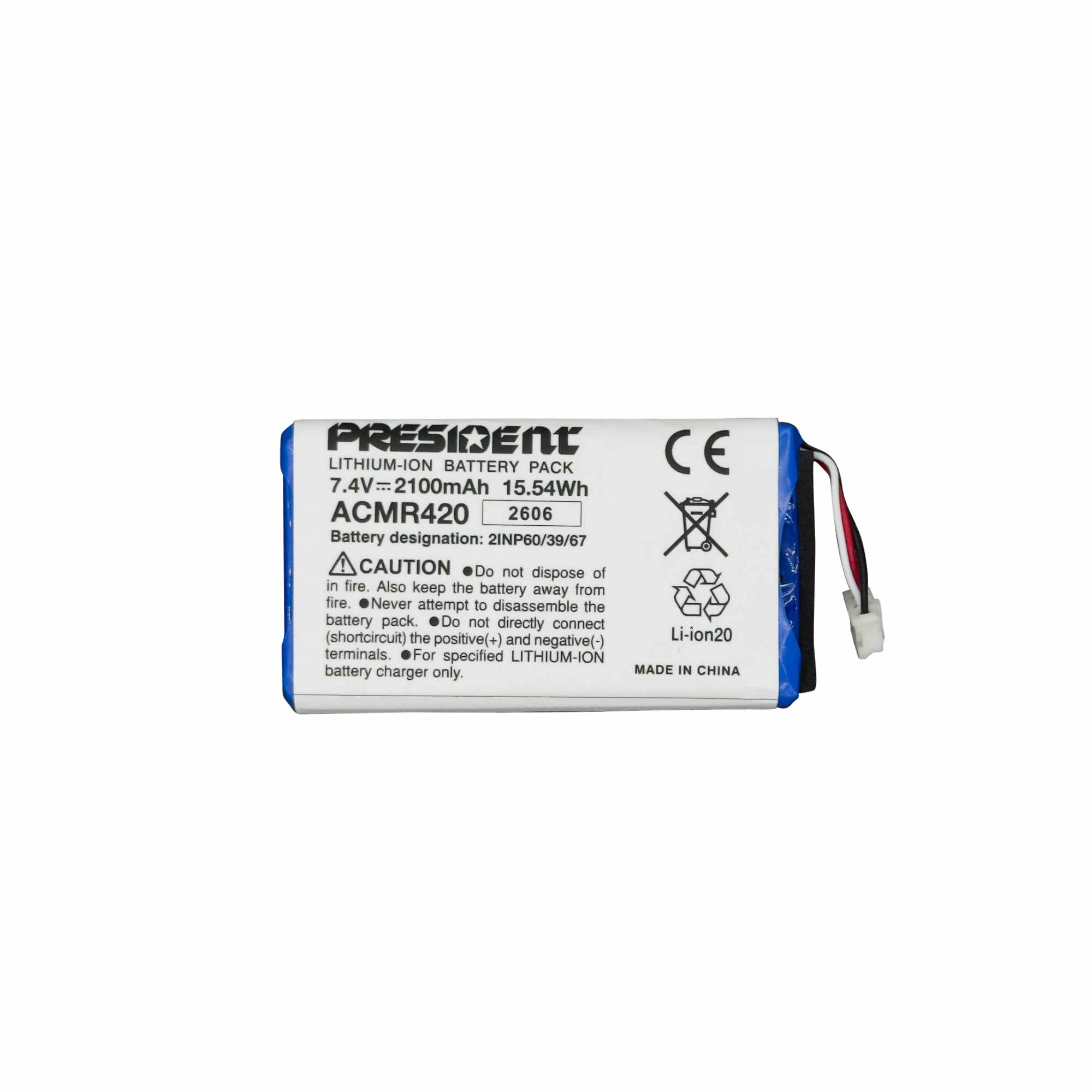 Enhanced Lithium Battery Pack - 2100 MaH